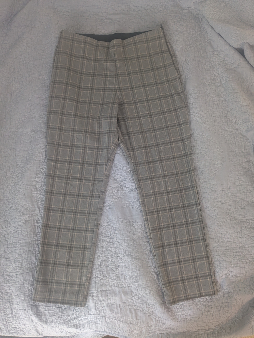 Nine West Gray Plaid Ankle-length Pants